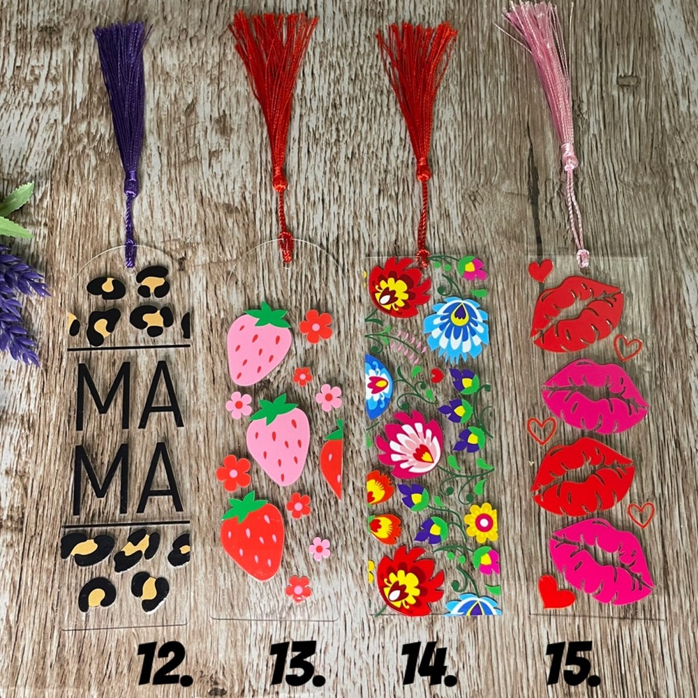 Bookmark Flower Mama Handcrafted Artisan Acrylic Journal Gifts Read Book